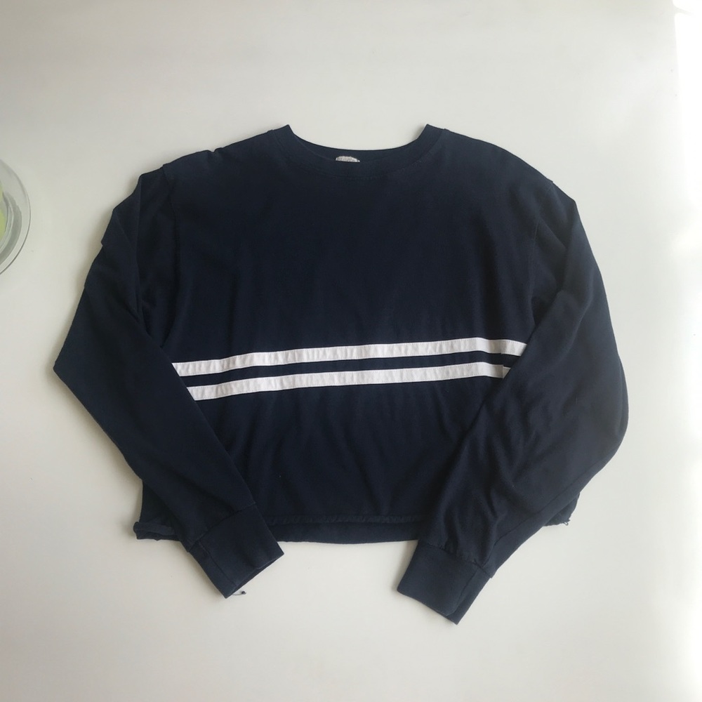 brandy melville navy striped long sleeve